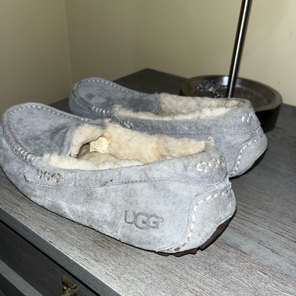 Grey/blue UGG slippers